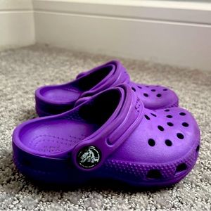 Purple toddler crocs